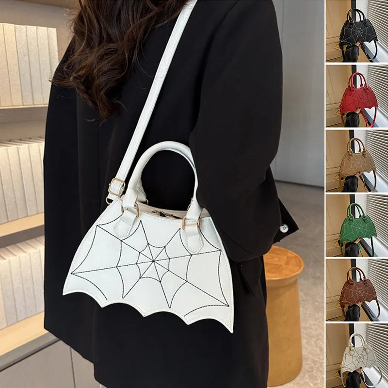 Halloween Spider Web Saddle Bags Fashion Personality Crossbody Shoulder Bag With Handle Women's Handbags - Bellarte Enchanté Halloween Spider Web Saddle Bags Fashion Personality Crossbody Shoulder Bag With Handle Women's Handbags